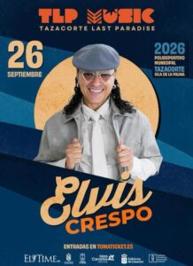 CONCIERTO ELVIS CRESPO 26 SEPTIEMBRE 2026